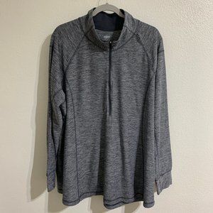 (T204) Old Navy Women's 3XL Plus Size Half-Zip Pull Over, Black & White